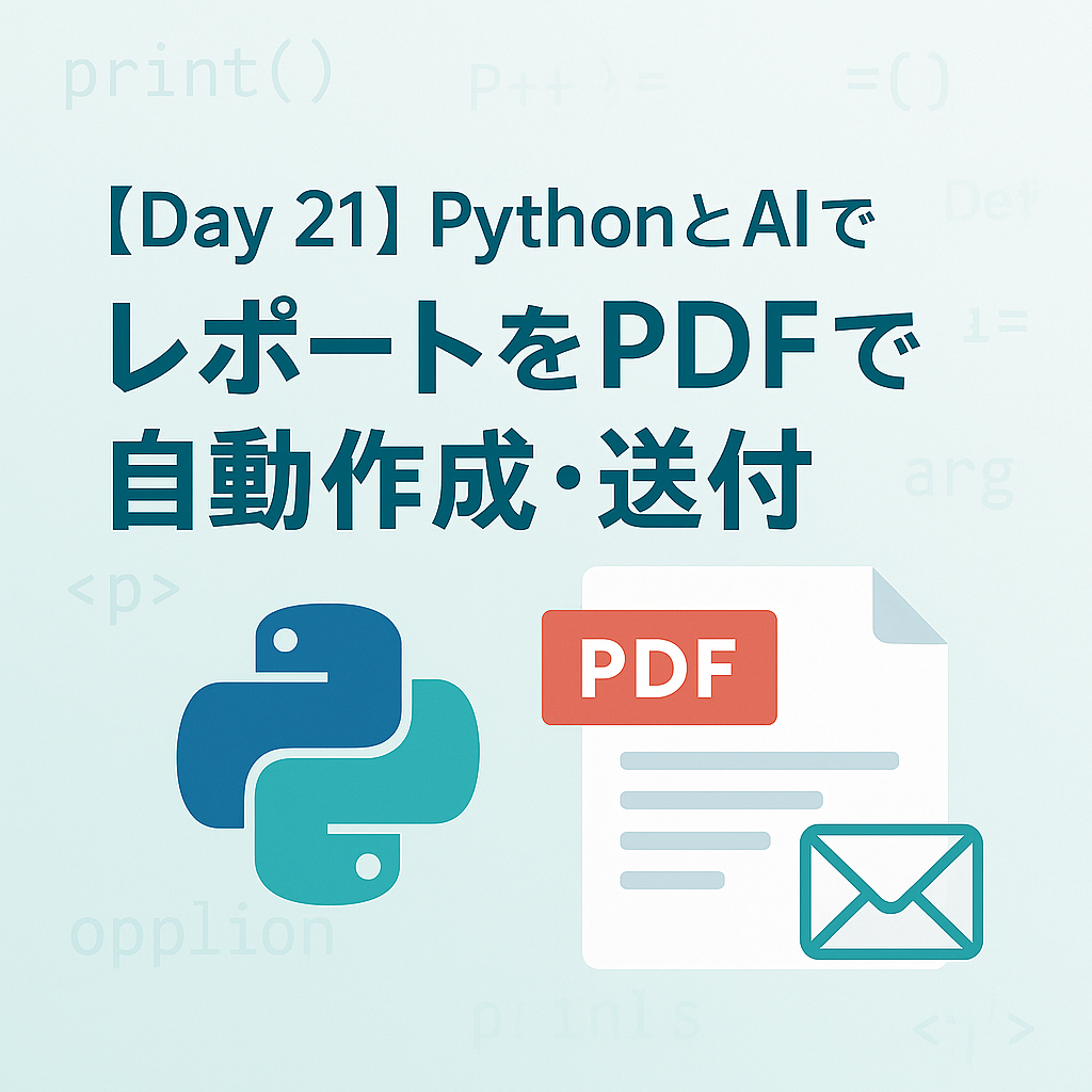 PythonとAIでレポートをPDFで自動作成・送付しよう