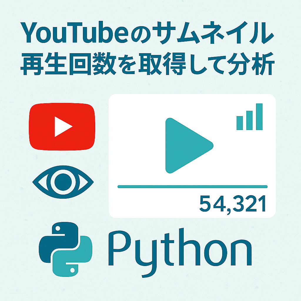 PythonでYouTubeのサムネイルと再生回数を取得・分析しよう